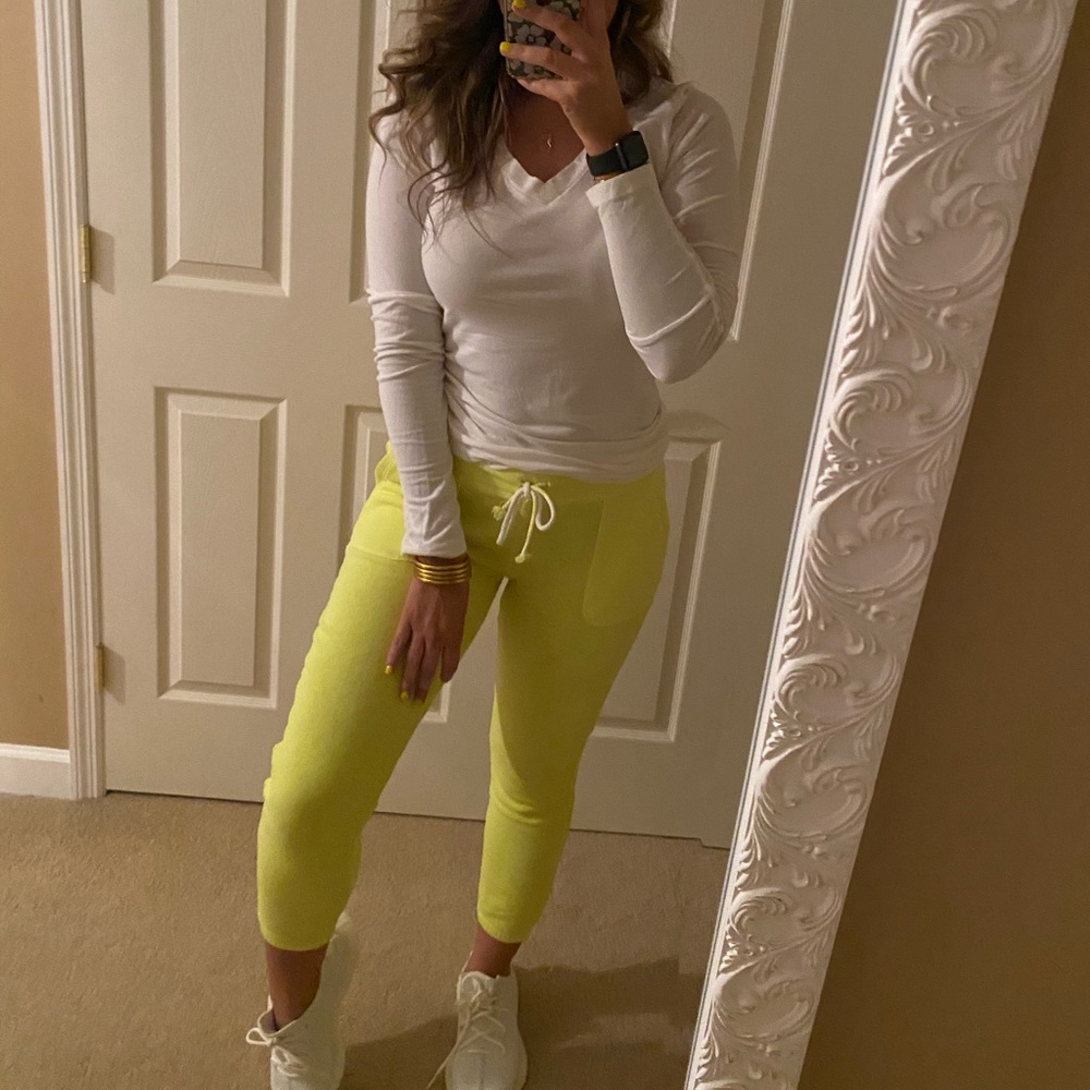 Neon yellow joggers